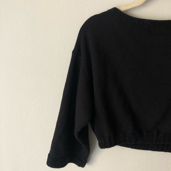 Free People FP Movement Gym Cropped Stay Cool Sweatshirt in Black L - Picture 6 of 8